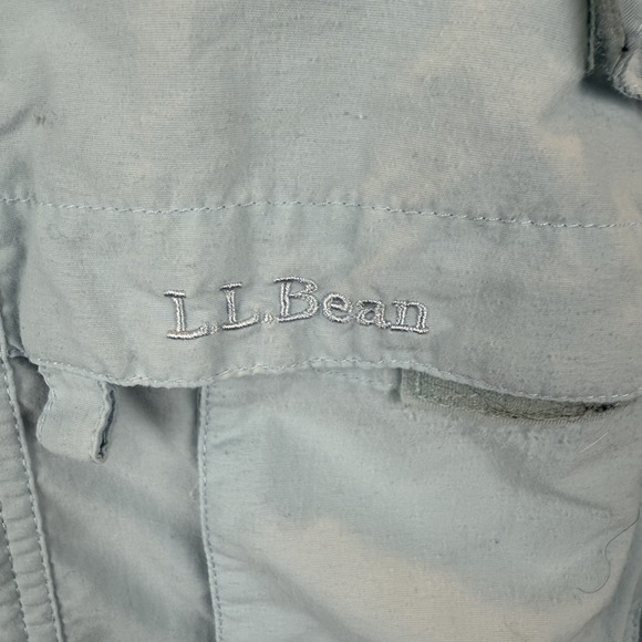 LL Bean Men's Large Button‎ Down Short Sleeve Blue - Picture 5 of 7
